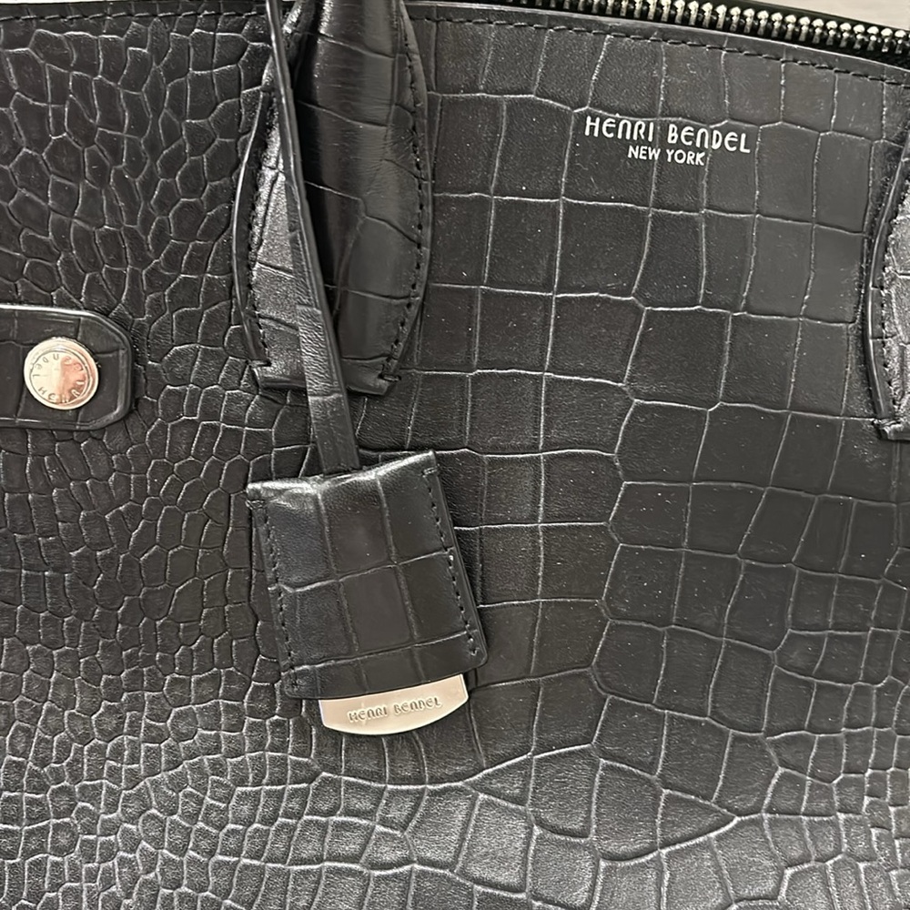 Henri Bendel Carlyle Satchel Croco/Suede - Picture 2 of 4
